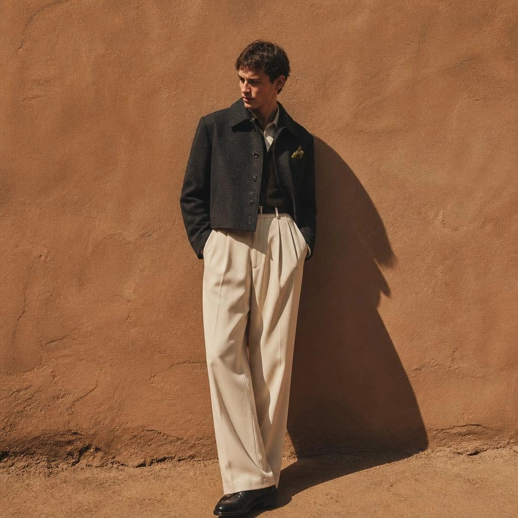 The Almost Jacket in Dry Cotton in Charcoal Ink