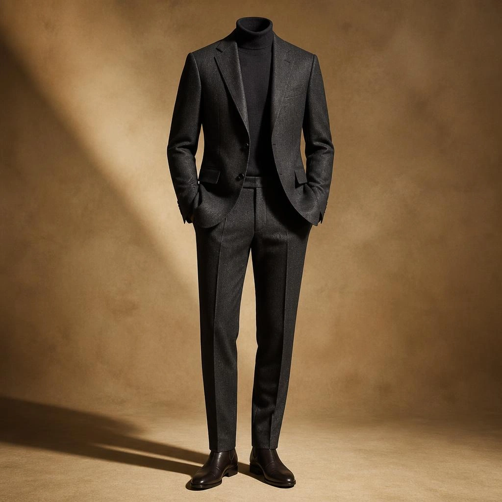 Atelier Relaxed Wool-Blend Blazer in Midnight Ink